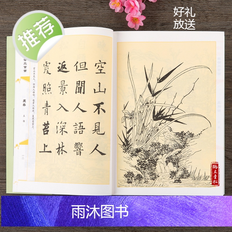 正版 楷书唐诗三百首/中国书法汉简颜体集字张旭古诗四帖欧体集字帖唐诗纳兰容若仓央嘉措诗词精选楷书行书临摹小楷唐诗三百首高清大图