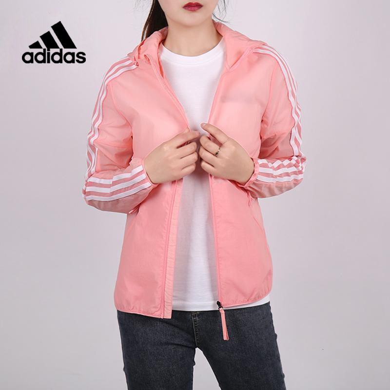 adidas阿迪达斯外套女装2020新款连帽粉色薄款运动夹克ft2883参数
