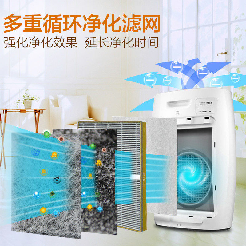 美的(Midea)空气净化器 KJ300G-F33空净除甲醛雾霾二手烟 PM2.5 母婴CADR值302适用20-30㎡高清大图