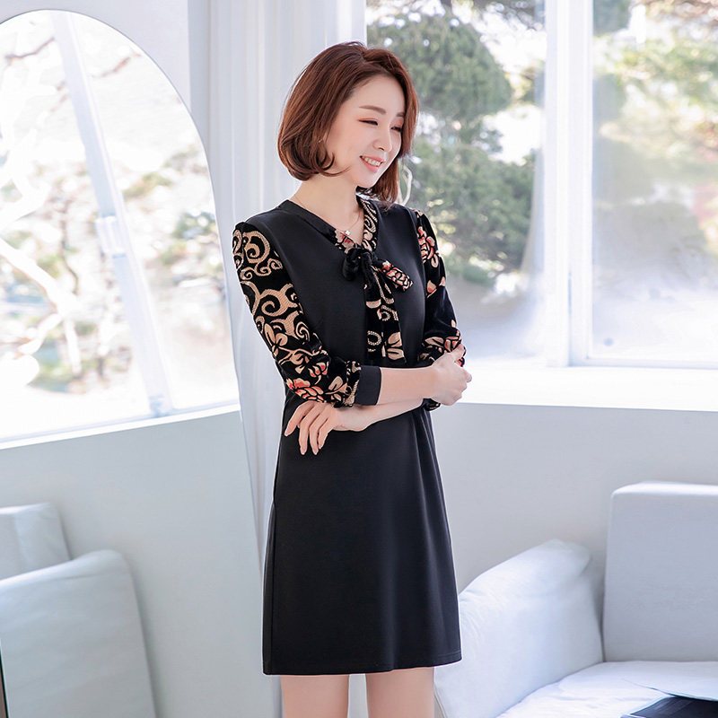 香颜品牌秋装长袖连衣裙2021新款女早秋宽松中长款雪纺长裙视频