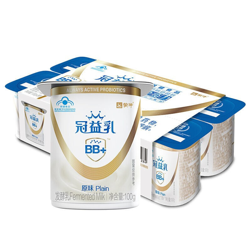 蒙牛冠益乳bb健字号低温酸奶风味发酵乳100gx8杯
