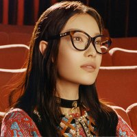 GUCCI古驰眼镜女 倪妮同款近视眼镜框 金属logo板材眼镜架GG0211