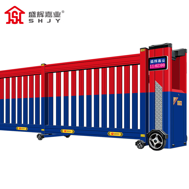 盛辉嘉业 智能伸缩门分段大门电动平移门消防铝合金伸缩段滑门庭院大门定制每米 消防伸缩门2