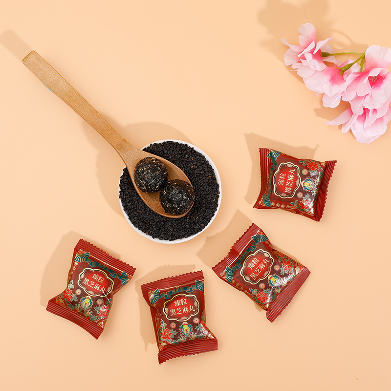 固本堂黑芝麻丸126g袋纯辟谷手工非生乌蜂蜜九臻粒丸子零食