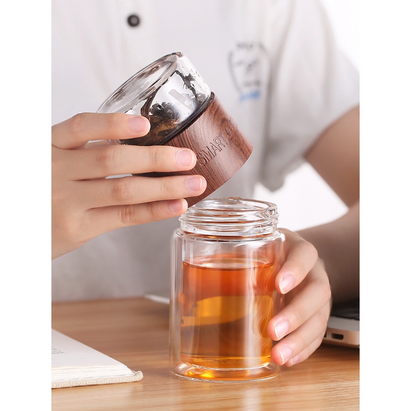 美帮汇双层玻璃保温茶叶茶水分离泡茶杯杯子女便携喝茶防摔过滤旅行高清大图