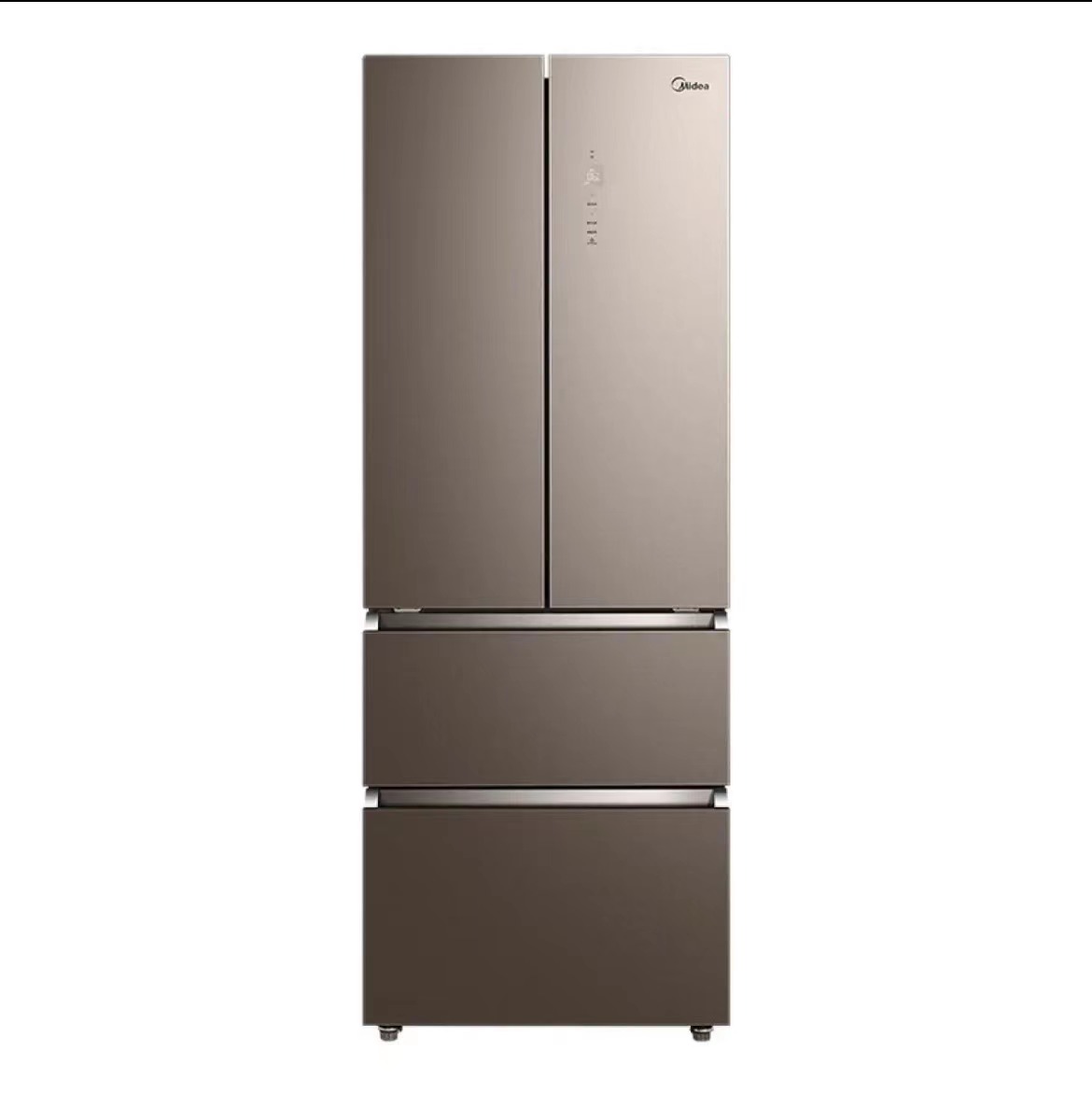 美的(Midea)436升法式四门电冰箱BCD-436WFGPZM 布朗棕
