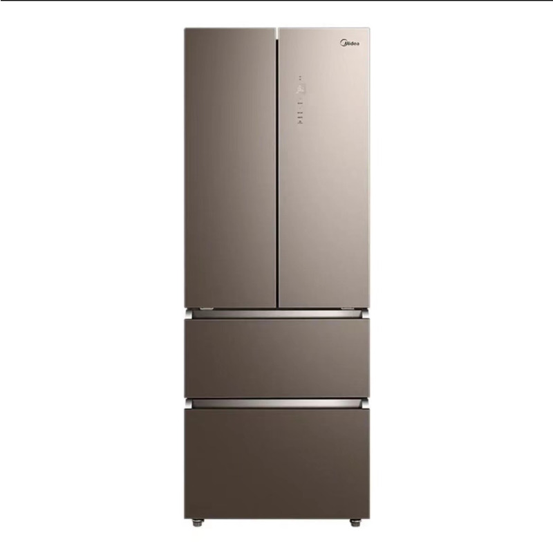 美的(Midea)436升法式四门电冰箱BCD-436WFGPZM 布朗棕