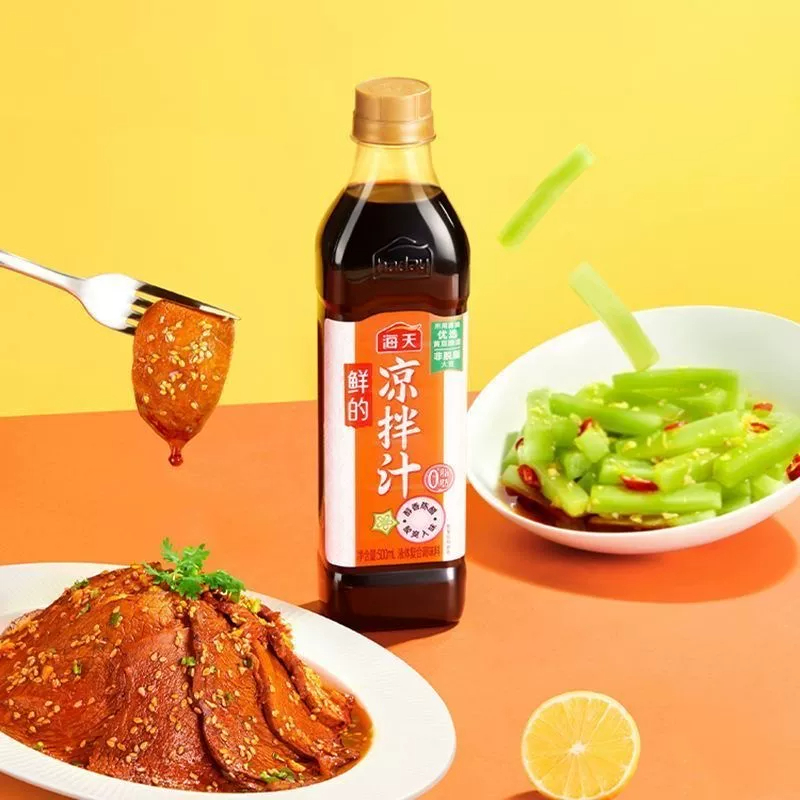海天鲜的凉拌汁500mL*2 PET瓶装 凉拌菜蘸点凉皮冷面家用复合调味汁高清大图
