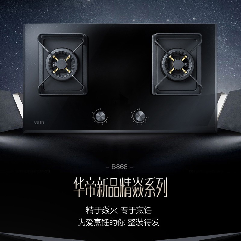 华帝(VATTI)燃气灶 5.0KW超大火力 一级能效 嵌入式 不锈钢(天然气)