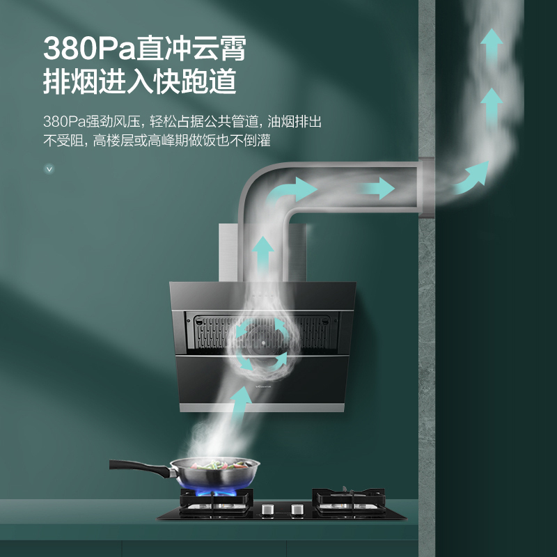 万和(Vanward) 抽油烟机侧吸式 吸油烟机单烟机 油烟机自营大吸力油烟机一级能效17m³CXW-260-J322A