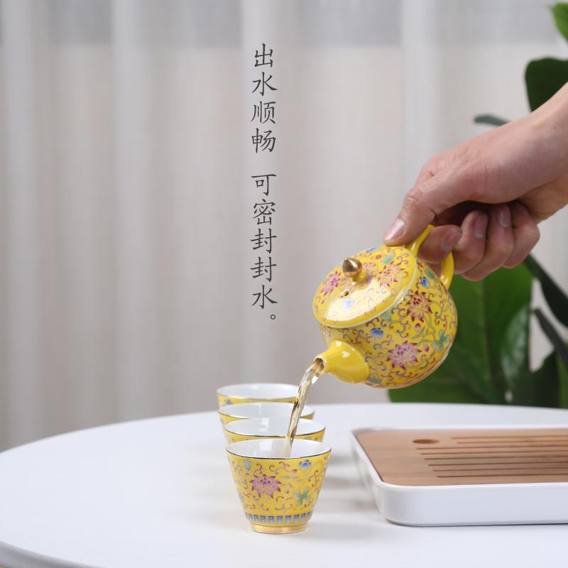 旅行功夫茶具整套装陶瓷手绘茶具便携包家用迷你茶壶简约旅游茶盘