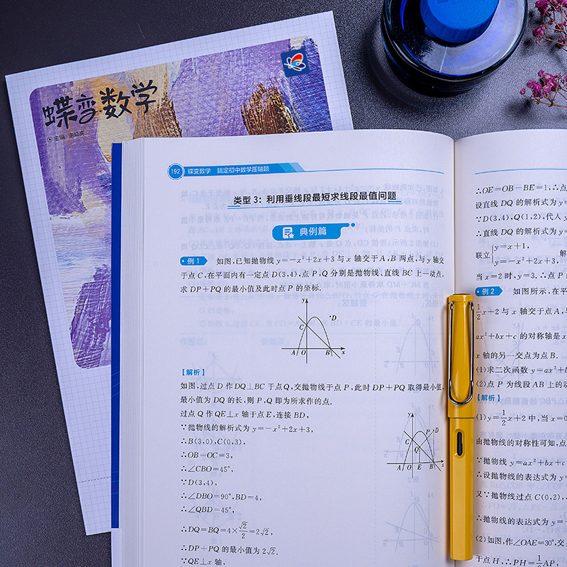 蝶变 初中数学压轴题 初中通用 [正版]2024蝶变搞定初中数学压轴题 几何函数应用初一初二初三中考几何模型二次函数等压