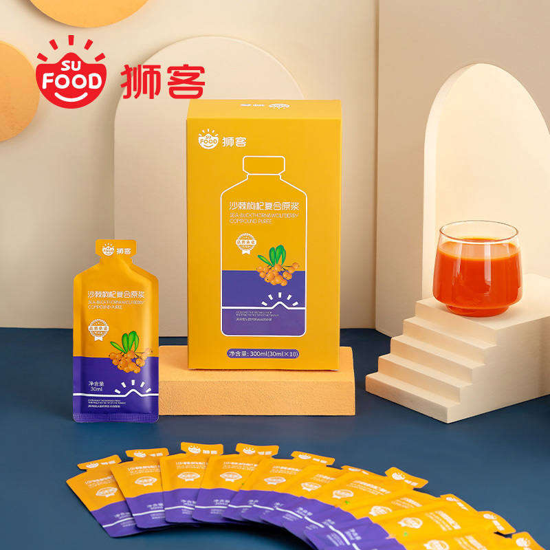 狮客[苏宁自主品牌]沙棘枸杞原浆10*30ml/盒