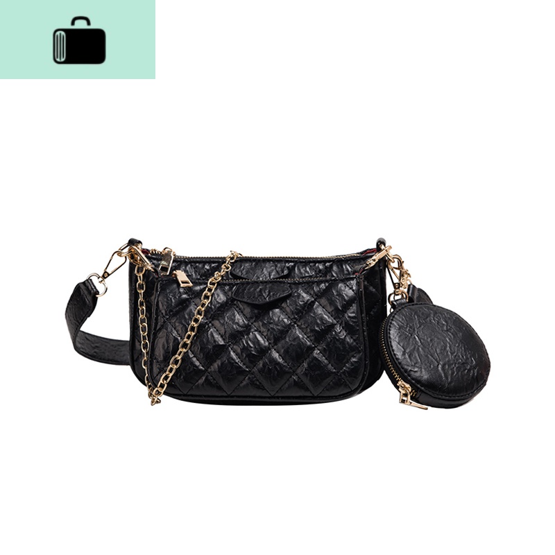 上新三件套小包包女新款时尚链条单肩包洋气斜挎包零钱包NEW LAKE高清大图