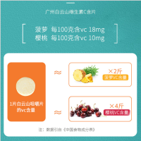 白云山敬修堂维生素C维C正品咀嚼片C含片维他命VC糖果压片糖果