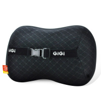 GiGi汽车头枕G-1562负离子太空记忆棉健康头枕 车用颈枕 头靠枕钻石黑