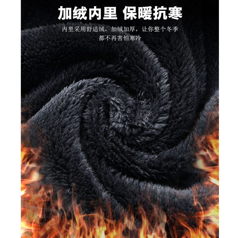 啄木鸟爸爸开衫抓绒卫衣男士秋冬季立领摇粒绒外套中老年加绒上抓高清大图