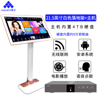 InAndOn/音王KV-72 Pro配置4TB硬盘+21.5吋触摸屏白色落地架 双系统点歌机KTV家庭卡拉OK点唱机