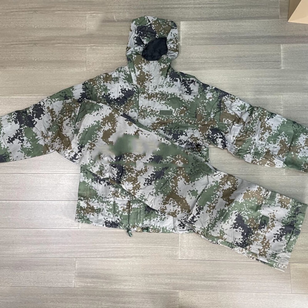邦固迷彩防毒衣防化服 模拟训练防护服 分体式高清大图