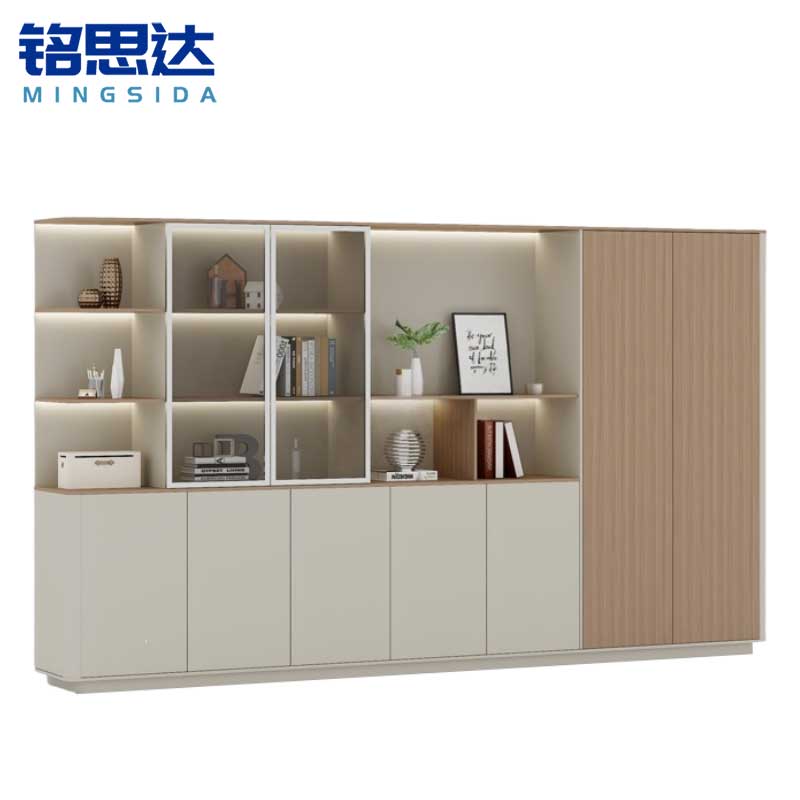 铭思达书柜展示柜七门台高清大图