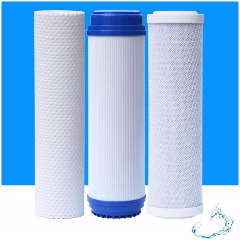 净水器滤芯通用前置家用10寸前三级pp棉颗粒碳压缩碳套装过滤配件pp棉