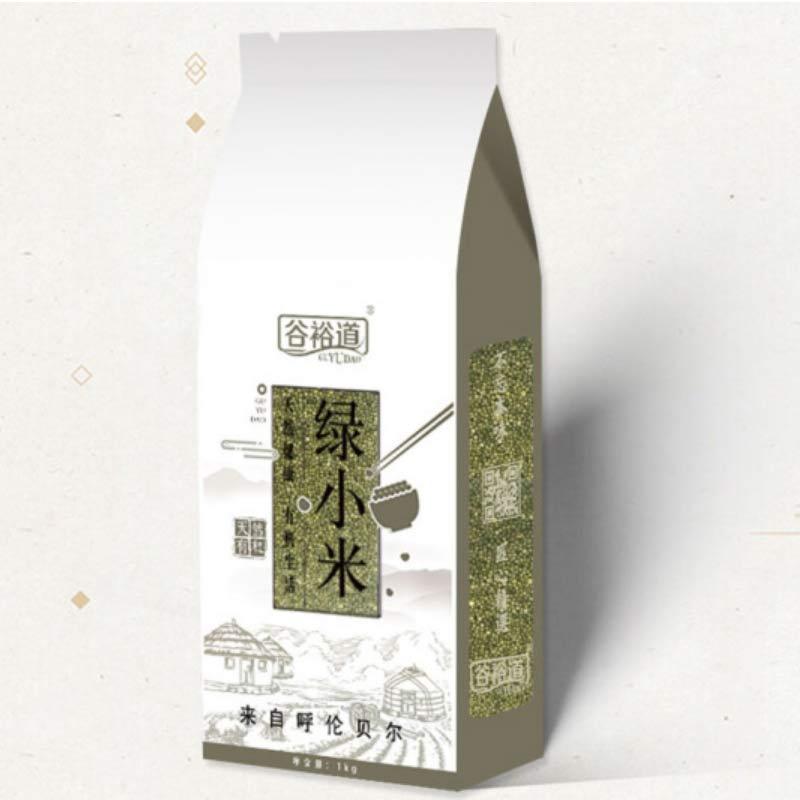 谷裕道 有机绿小米1000g 五谷杂粮 粗粮 绿色小米 月子米 产自呼伦贝尔大草原