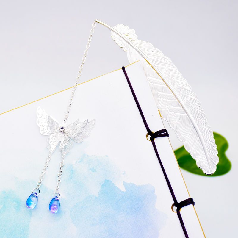 仙气古风宫铃金属书签古典羽毛树叶送同学送闺蜜创意礼品生日礼物