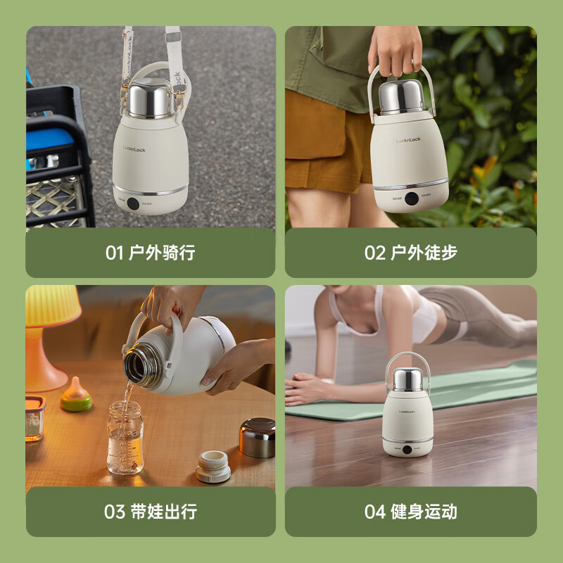 乐扣乐扣LOCK&amp;LOCK电磁加热电水壶EJK3615WHT 20升大容量不锈钢速热保温高清大图