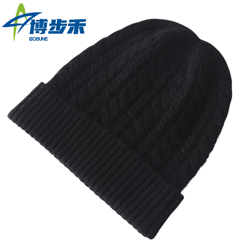 博步禾 羊绒帽 保暖帽 顶