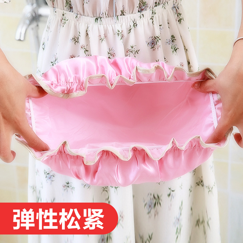 防水浴帽成人女款洗澡头发罩淋浴头套帽子沐浴发套防油烟发帽 三维工匠 香槟+香槟2个装高清大图