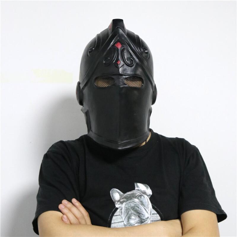 堡垒黑骑士面具之夜cos游戏角色扮演道具万圣节乳胶头套