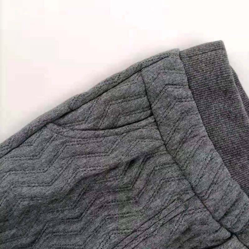 安笛贝乐女童针织长裤空气层休闲裤春秋款长裤灰色80-120cm