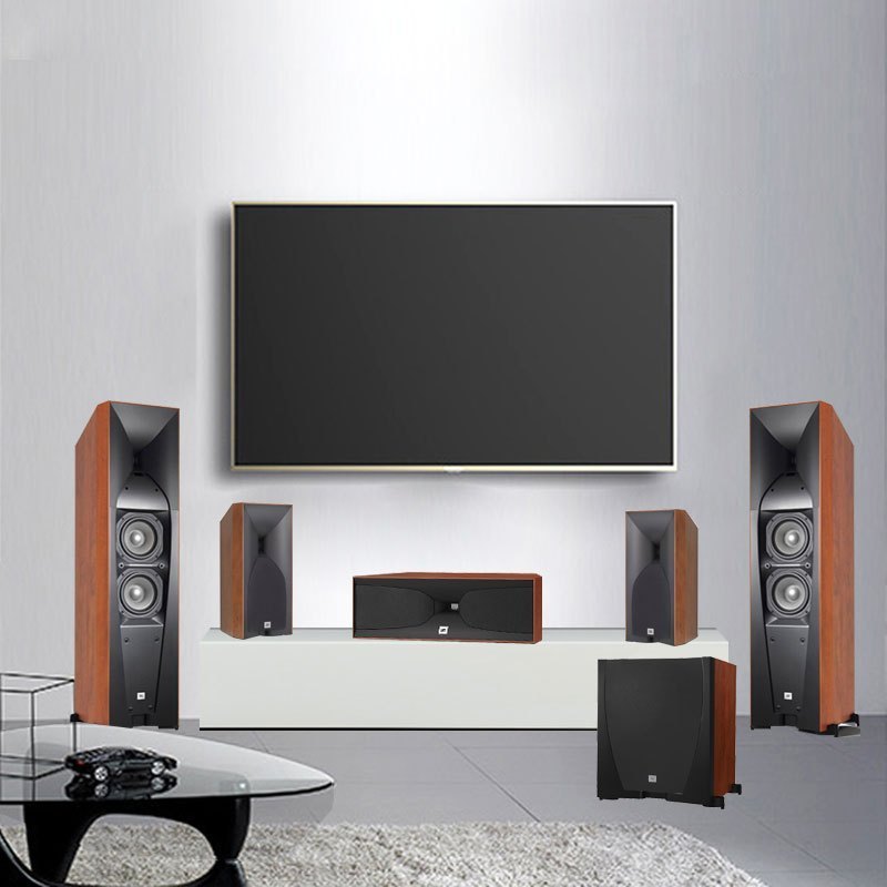 JBL STUDIO580BK 音响 音箱 5.1 家庭影院 电视音响 落地影院 组合音响 客厅影院 音响套装红色