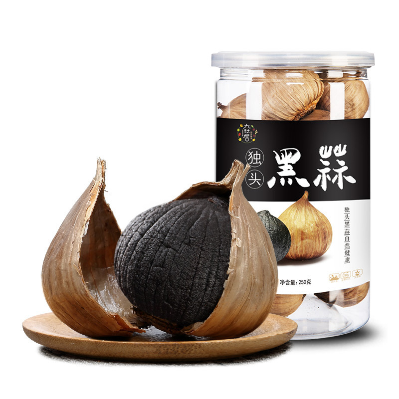 九秋居Ninthfall山东发酵黑蒜250克装 新鲜独头黑蒜黑大蒜头出口级滋补黑蒜