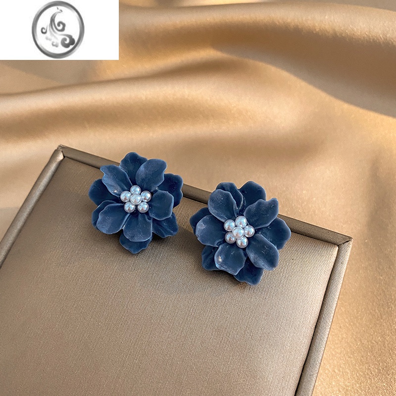 JiMi小清新花朵蚊香盘耳夹无耳洞女生2023年新款潮小众设计高级感耳饰高清大图