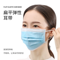 蓝帆 一次性防护口罩含熔喷布防水透气单只独立装10只/袋 1袋装
