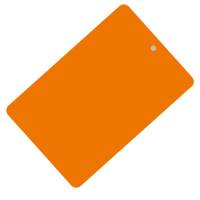 汇特益 PVC塑料空白物料卡片吊牌 3*5CM(备注1种颜色) 送塑料绳 橙色 200张/包(单位:包)