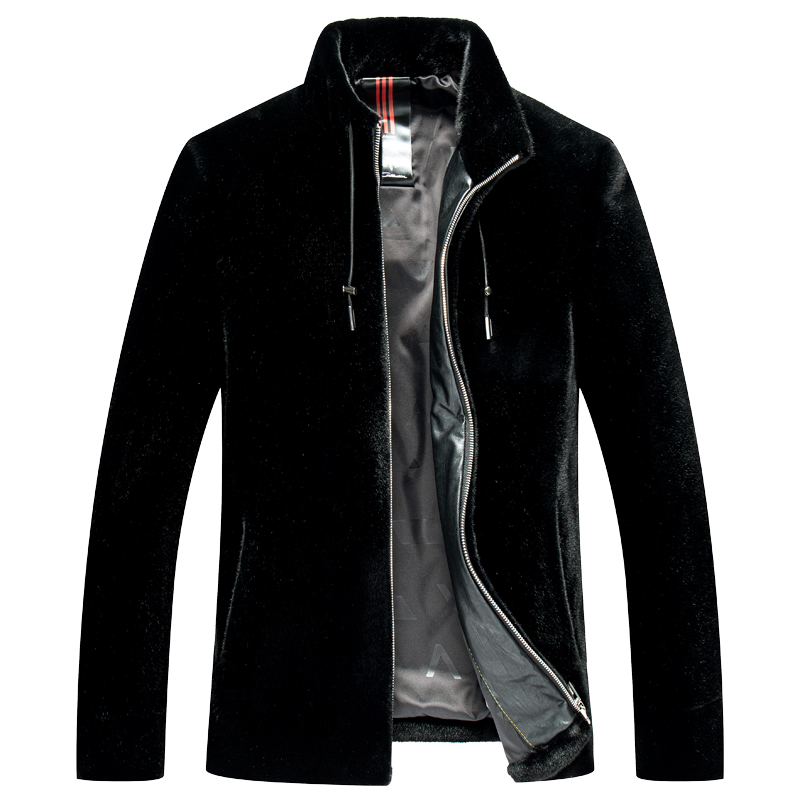 【免费顺丰可拆卸内胆皮草】正品海宁派克服男黄金貂绒水貂内胆皮毛一体整貂皮草大衣长款大毛领外套尼克服真皮外套可拆卸帽子毛领 210金貂绒立领 【海宁水貂真皮草】