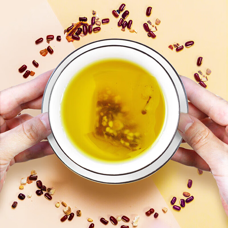 忆江南 袋泡红豆薏米茶赤小豆薏仁茶苦荞麦泡大麦茶叶组合茶 红豆薏米芡实茶120克袋泡高清大图