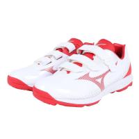 美津浓(Mizuno)男士棒球鞋轻量透气舒适训练宽楦防滑耐磨户外运动 White_×_Red 39