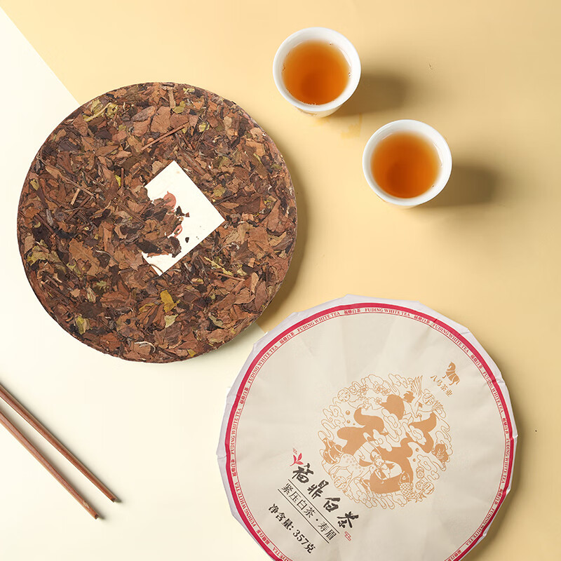 八马茶业 福鼎白茶 寿眉 太姥山原产地 经典白茶饼 茶叶饼装357g高清大图