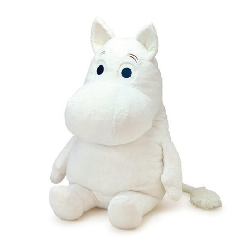 日本正品moomin娃娃河马姆明小肥肥抱枕公仔玩偶超大号毛绒玩具