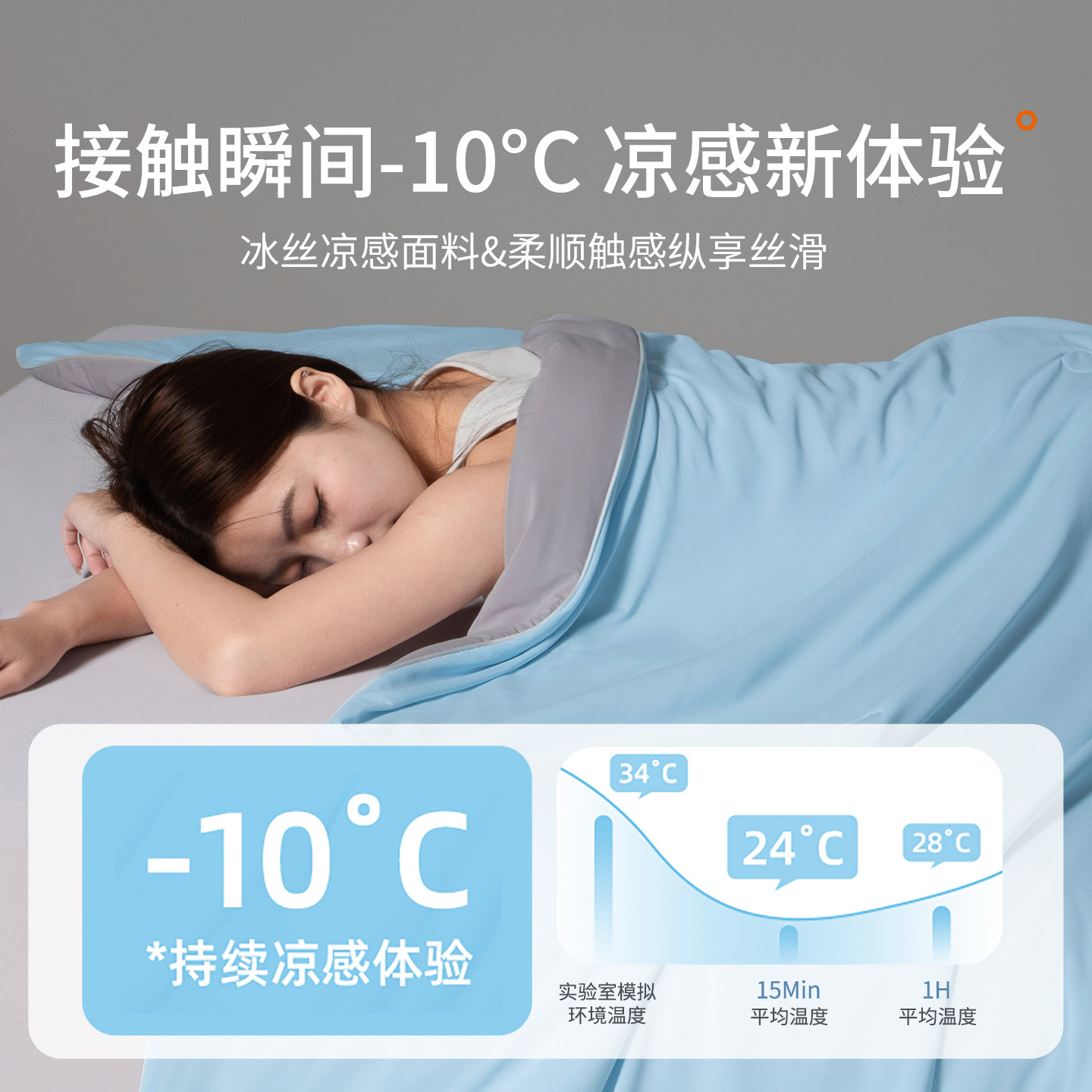 星月居A类凉感冰丝夏凉被空调被夏季单双人可机洗春夏薄款被子高清大图