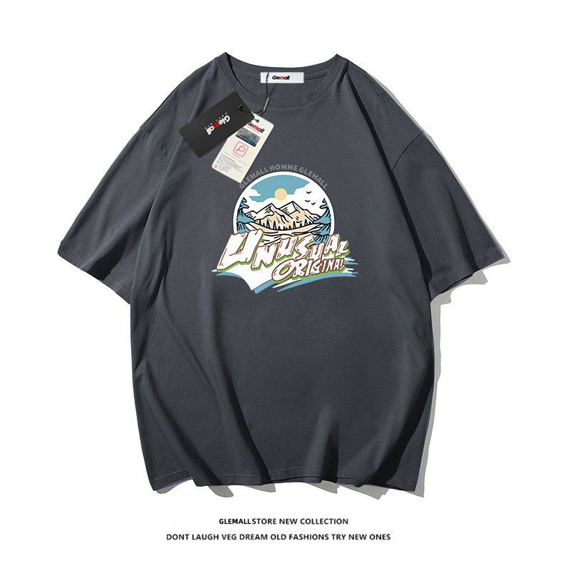 森马集团旗下GLEMALL短袖t恤男士夏季潮纯棉百搭休闲体恤打底衫