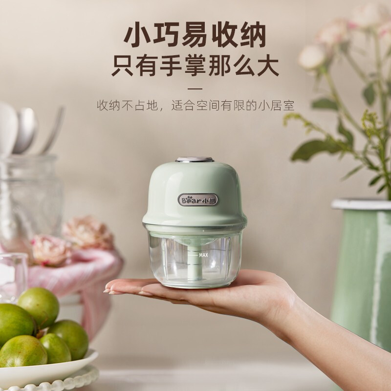 小熊绞肉机家用 辅食机婴儿绞馅机碎肉机料理机饺子肉馅搅拌机打蒜器电动搅肉机高清大图