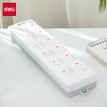 得力(deli)3980-03新国标分控插座/插线板/排插/接线板 儿童保护门 6位独立开关 全长3米