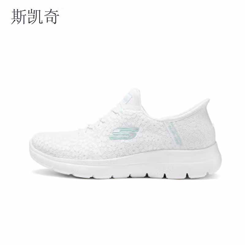 斯凯奇 女夏季白色休闲鞋 150125/WHT-7 双高清大图