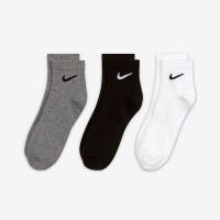 NIKE耐克袜子运动休闲舒适男女短袜三双装SX7677-964 Ccu SX7677-964 M