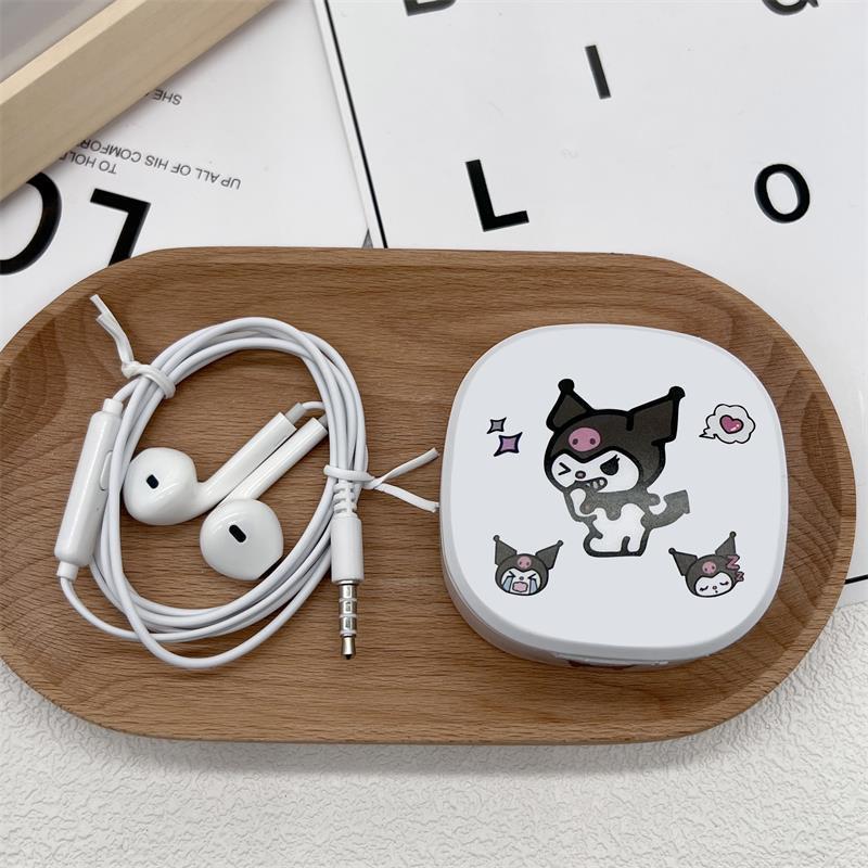 游猎者颜值有线耳机收纳盒圆插口通用oppo华为vivo小米苹果可爱耳机