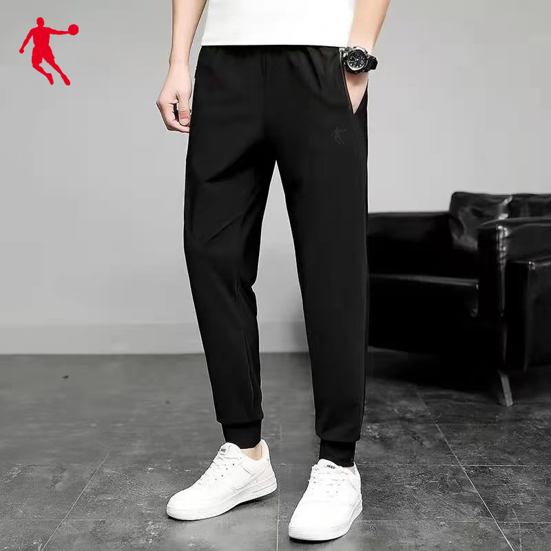 乔丹运动裤男裤新款官方宽松透气针织卫裤休闲长裤男视频